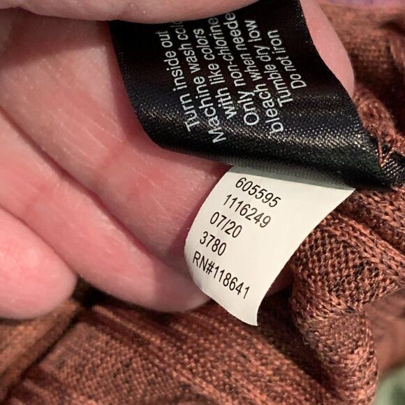 Lane Bryant 14/16 mauve dusty rose mock chevron brushed texture long sleeve top - Picture 9 of 9